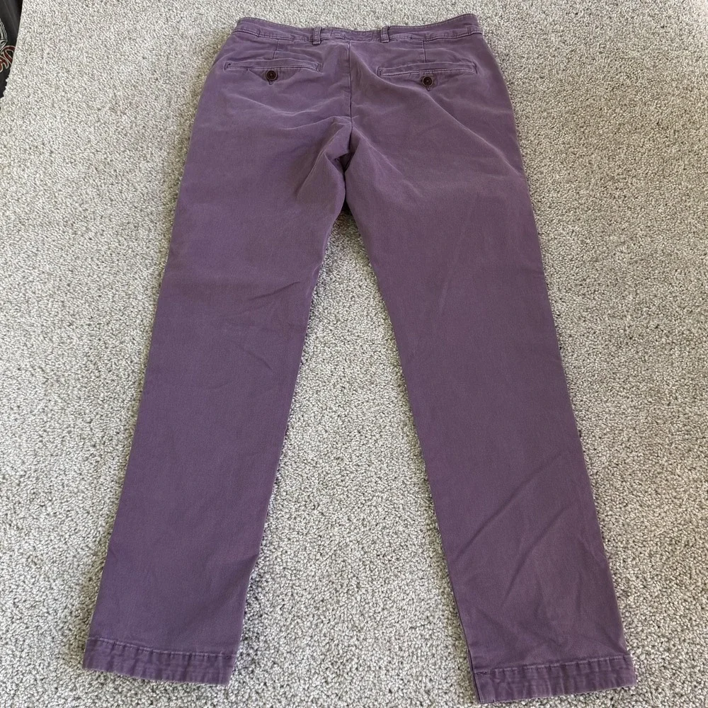 Abercrombie & Fitch Pants Mens 30x30 Purple Chino Langdon Slim Stretch Casual